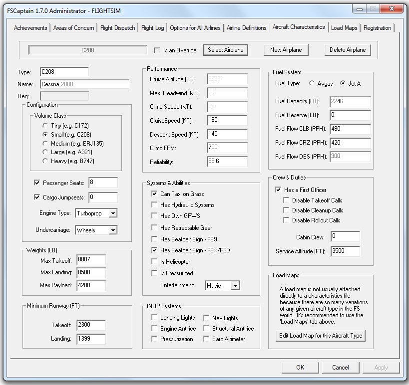 Aircraft Characteristics